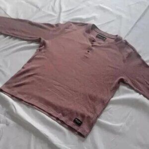 Abercrombie & Fitch Men's Long Sleeve Quarter Button Down Henley Shirt Size XXL